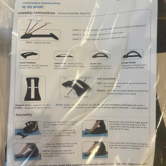 DG Sports Magic Back Support NIB 5 Minutes a Day - Picture 2 of 4